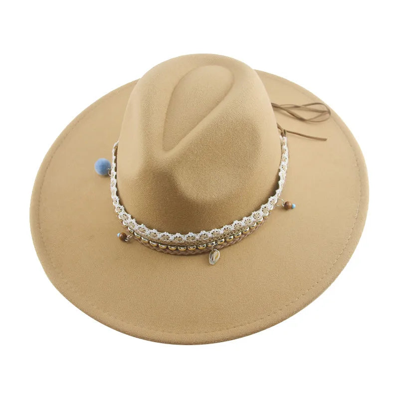 Women's Cotton Pearl Pattern Luxury Formal Wear Trendy Winter Hat