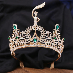 Women's Zinc Alloy Water Drop Pattern Tiaras Bridal Classic Crown