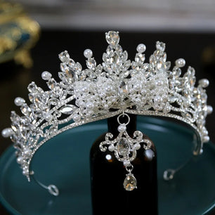 Women's Zinc Alloy Water Drop Pattern Tiaras Bridal Wedding Crown