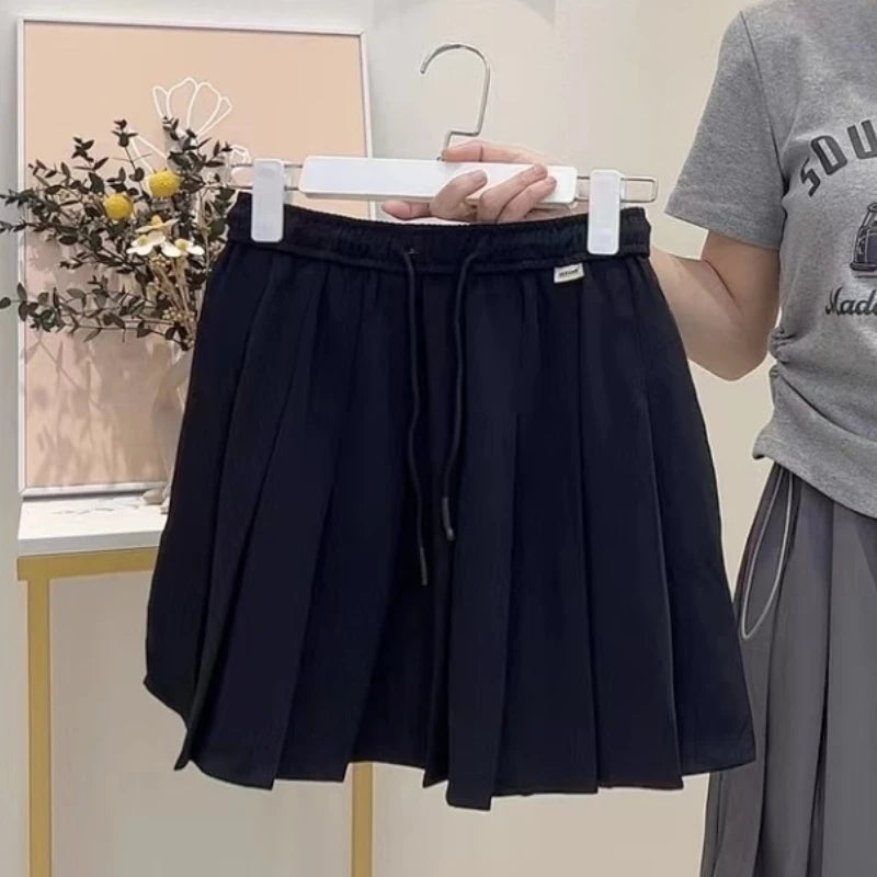 Women's Polyester High Waist Pleated Pattern Casual Wear Skirts