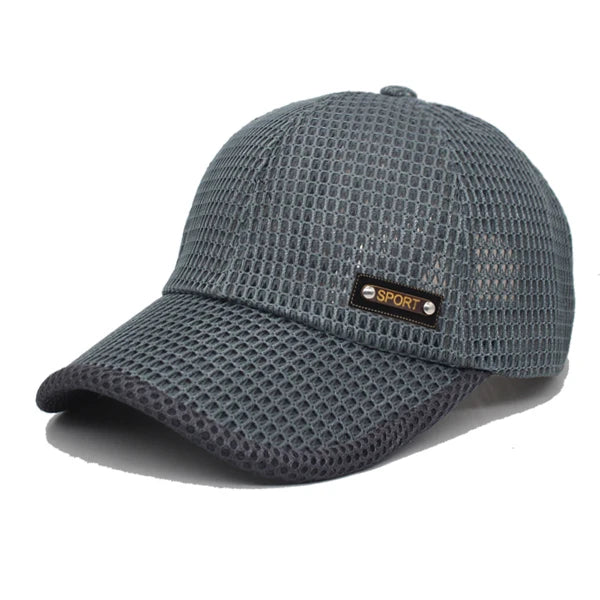 Men's Polyester Adjustable Strap Plaid Pattern Snapback Cap