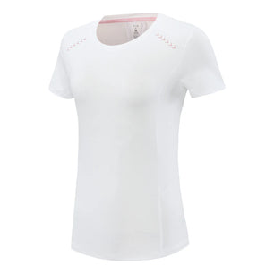 Women's Spandex O-Neck Short Sleeve Breathable Fitness Sport Tops