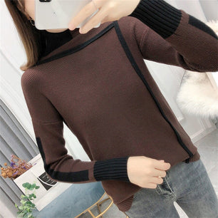 Women's Acrylic Turtleneck Full Sleeve Casual Wear Knitted Sweater