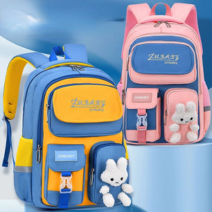 Kid's Nylon Zipper Closure Cartoon Pattern Trendy School Backpack