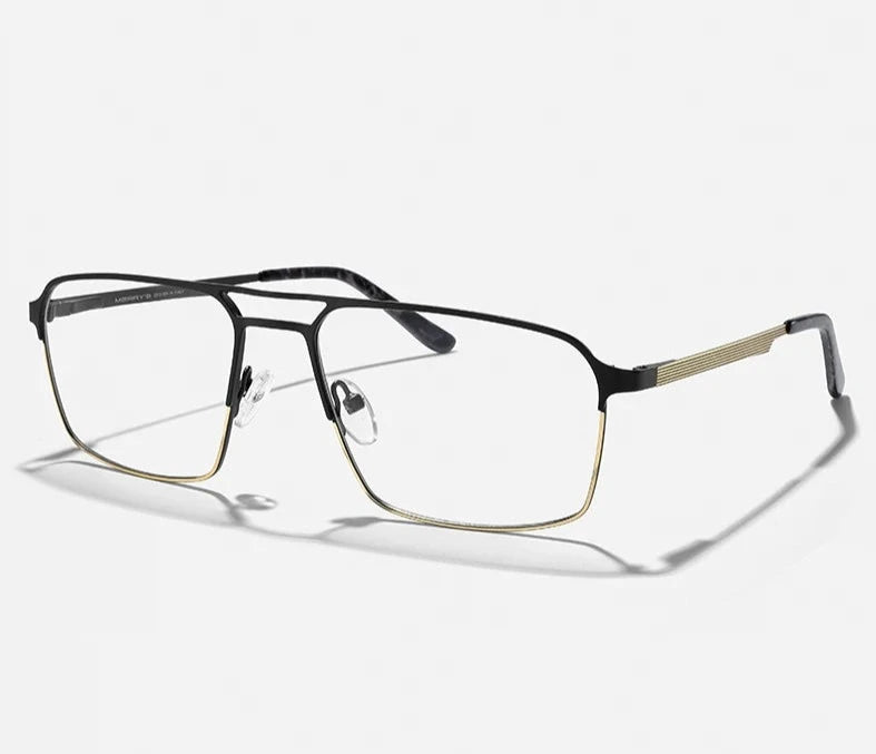 Men's Alloy Frame Full-Rim Square Shaped Luxury Classic Glasses