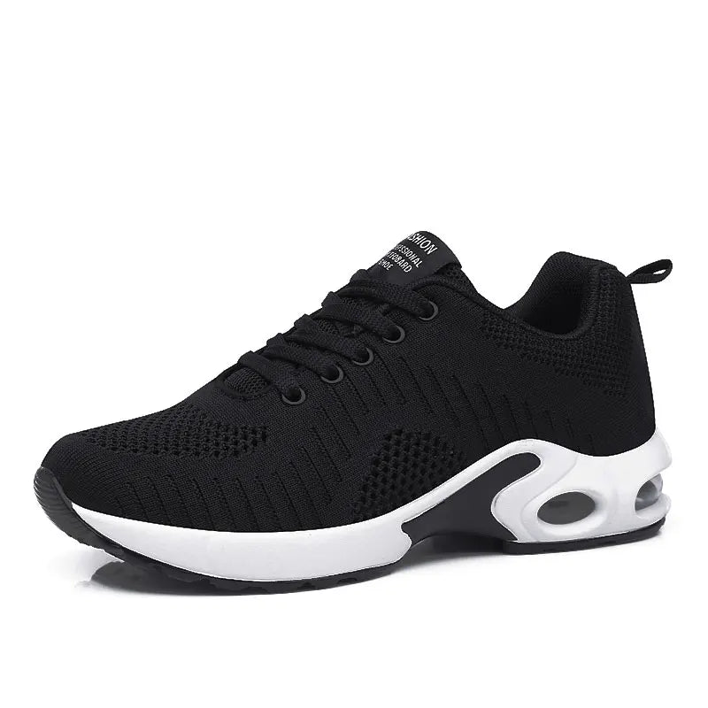 Men's Cotton Round Toe Lace-Up Closure Breathable Sport Sneakers