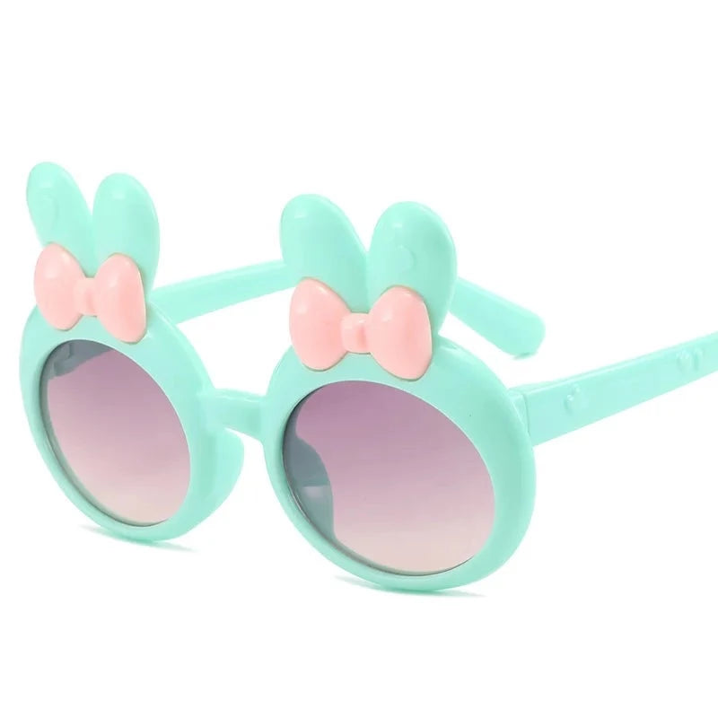 Kid's Polycarbonate Frame Lens Oval Shaped Party Sunglasses