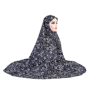 Women's Arabian Polyester Head Wrap Printed Pattern Casual Hijabs