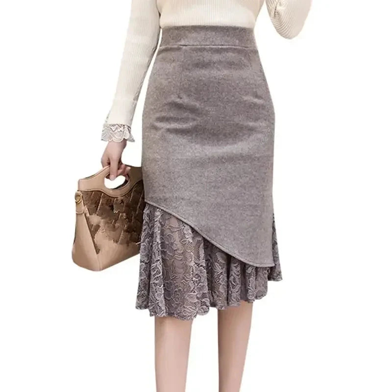 Women's Polyester High Waist Patchwork Pattern Casual Wear Skirts