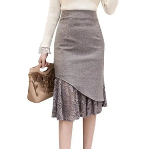 Women's Polyester High Waist Patchwork Pattern Casual Wear Skirts