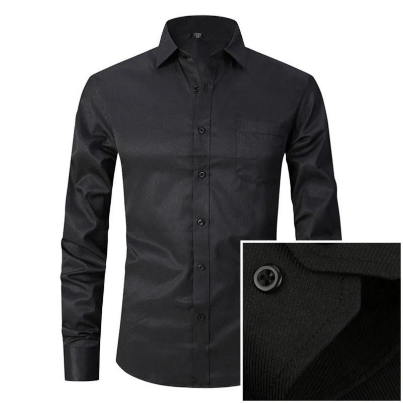 Men's Cotton Turn-Down Collar Full Sleeves Single Breasted Shirt