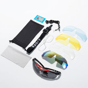 Men's Polycarbonate Frame Polaroid Lens Rectangle Sunglasses