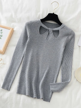 Women's Acrylic O-Neck Long Sleeves Casual Pullover Sweaters