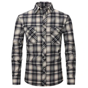 Men's Cotton Turn-Down Collar Full Sleeves Single Breasted Shirt