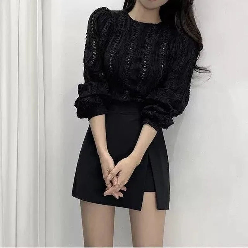 Women's Polyester High Waist Solid Pattern Casual Wear Skirts