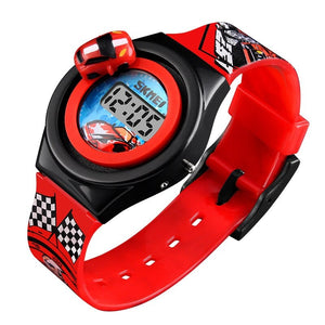 Kid's Leather Touch Screen Waterproof Pin Buckle Digital Watch