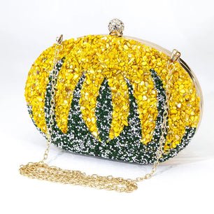 Women's Polyester Hasp Closure Rhinestone Evening Wedding Clutch