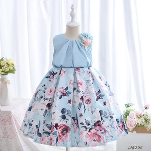 Baby Girl's Polyester Sleeveless Printed Pattern Princess Dress