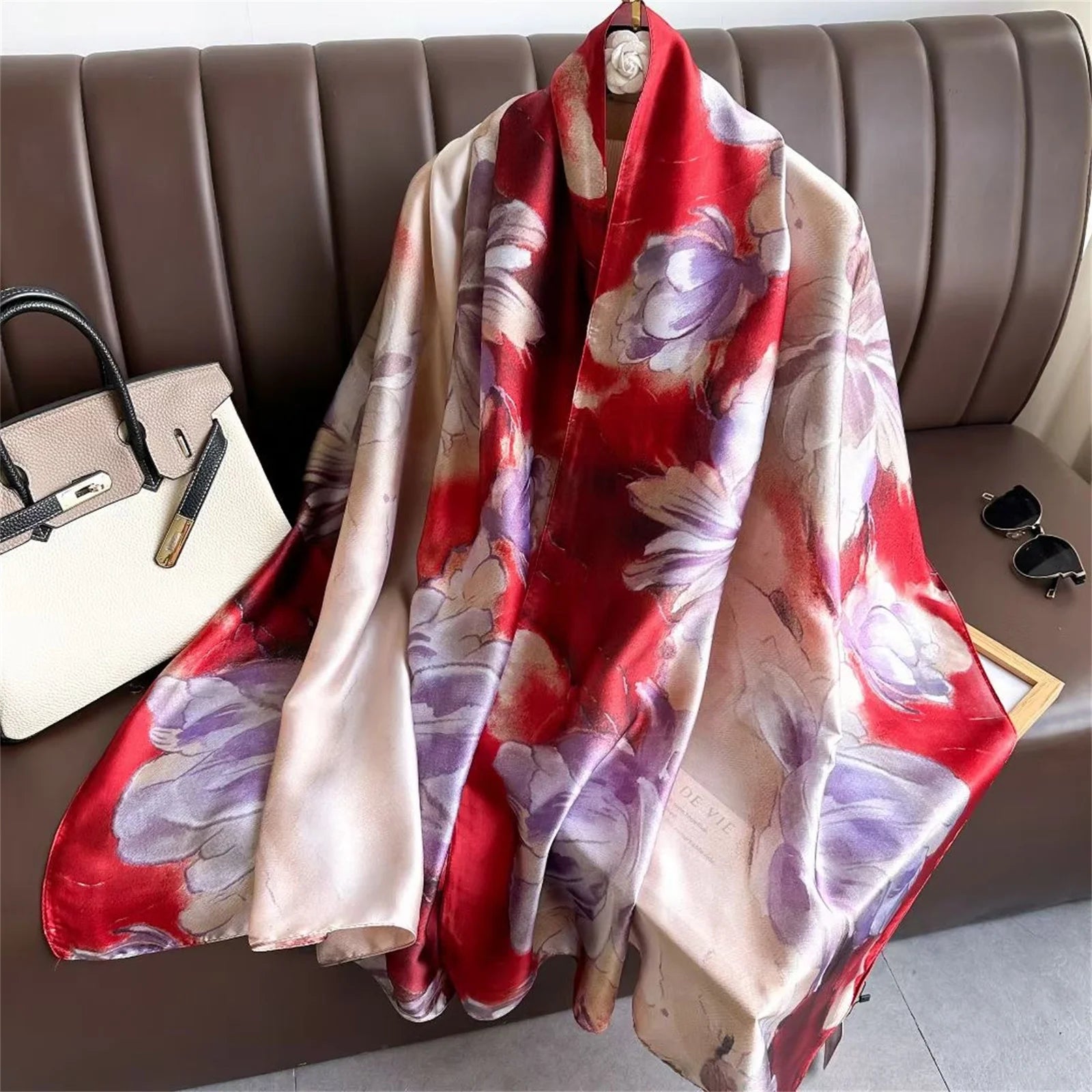 Women's Polyester Neck Wrap Printed Pattern Trendy Beach Scarves