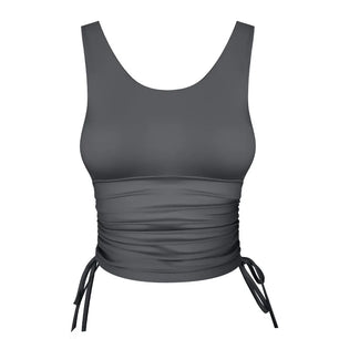 Women's O-Neck Nylon Sleeveless Breathable Fitness Sport Tops