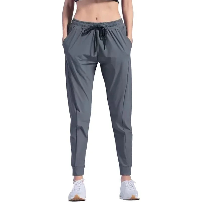 Women's Spandex Breathable Solid Pattern Fitness Sports Trousers