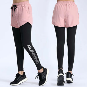 Women's Polyester Drawstring Closure Letter Pattern Yoga Pant