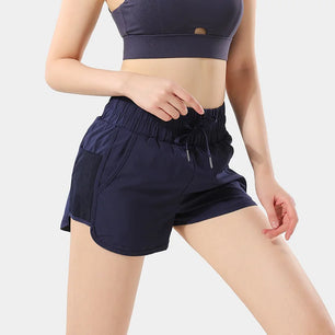 Women's Spandex Solid Pattern Quick Dry Gym Wear Trendy Shorts