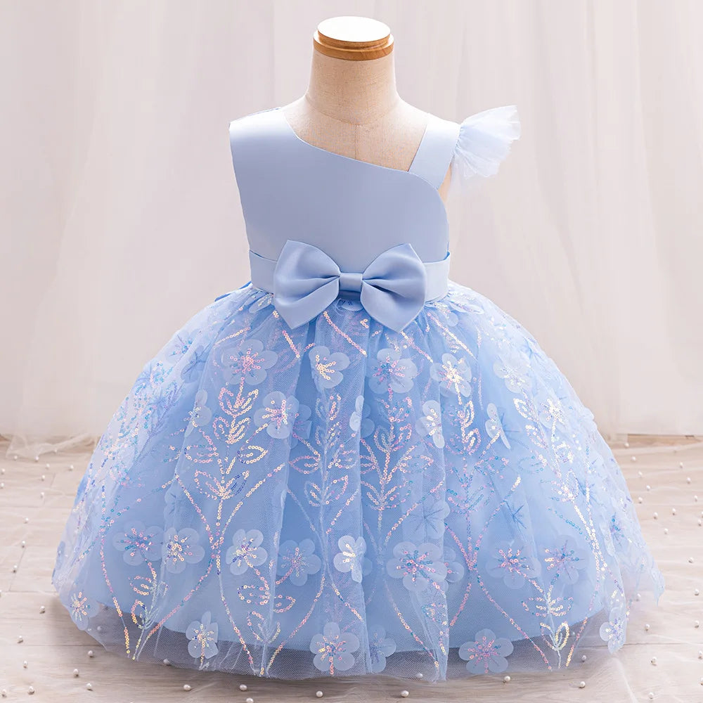 Kid's Girl Polyester Sleeveless Floral Pattern Princess Dress