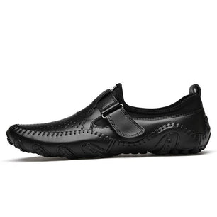 Men's Genuine Leather Round Toe Slip-On Closure Casual Shoes