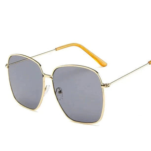 Women's Alloy Frame Acrylic Lens Square Shaped UV400 Sunglasses