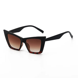 Women's Cat Eye Resin Frame Acrylic Lens Trendy Shades Sunglasses