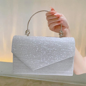 Women's Polyester Hasp Closure Rhinestone Classic Wedding Clutch