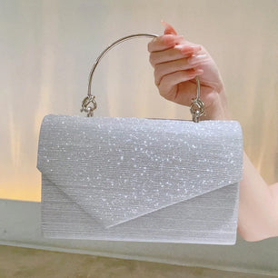 Women's Polyester Hasp Closure Rhinestone Classic Wedding Clutch