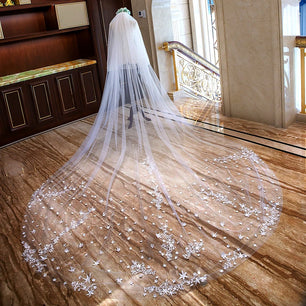 Women's Polyester Lace Edge Two-Layer Bridal Wedding Veils