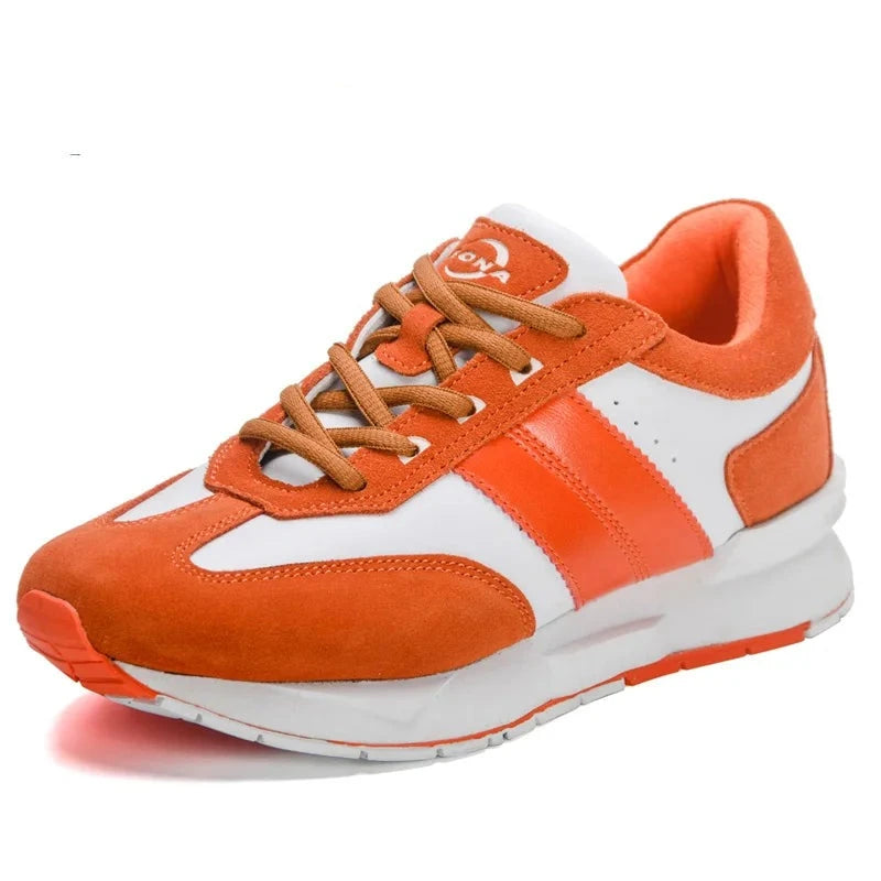 Women's Cotton Round Toe Lace-up Closure Sports Wear Sneakers