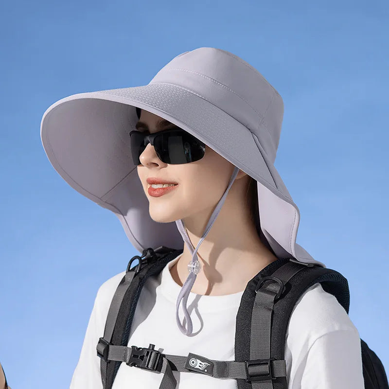 Women's Polyester Solid Pattern Sun Protection Breathable Hat