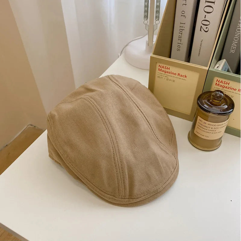 Men's Cotton Multifunction Solid Pattern Thin Winter Warm Hats