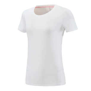 Women's O-Neck Spandex Short Sleeves Yoga Fitness Sport Tops