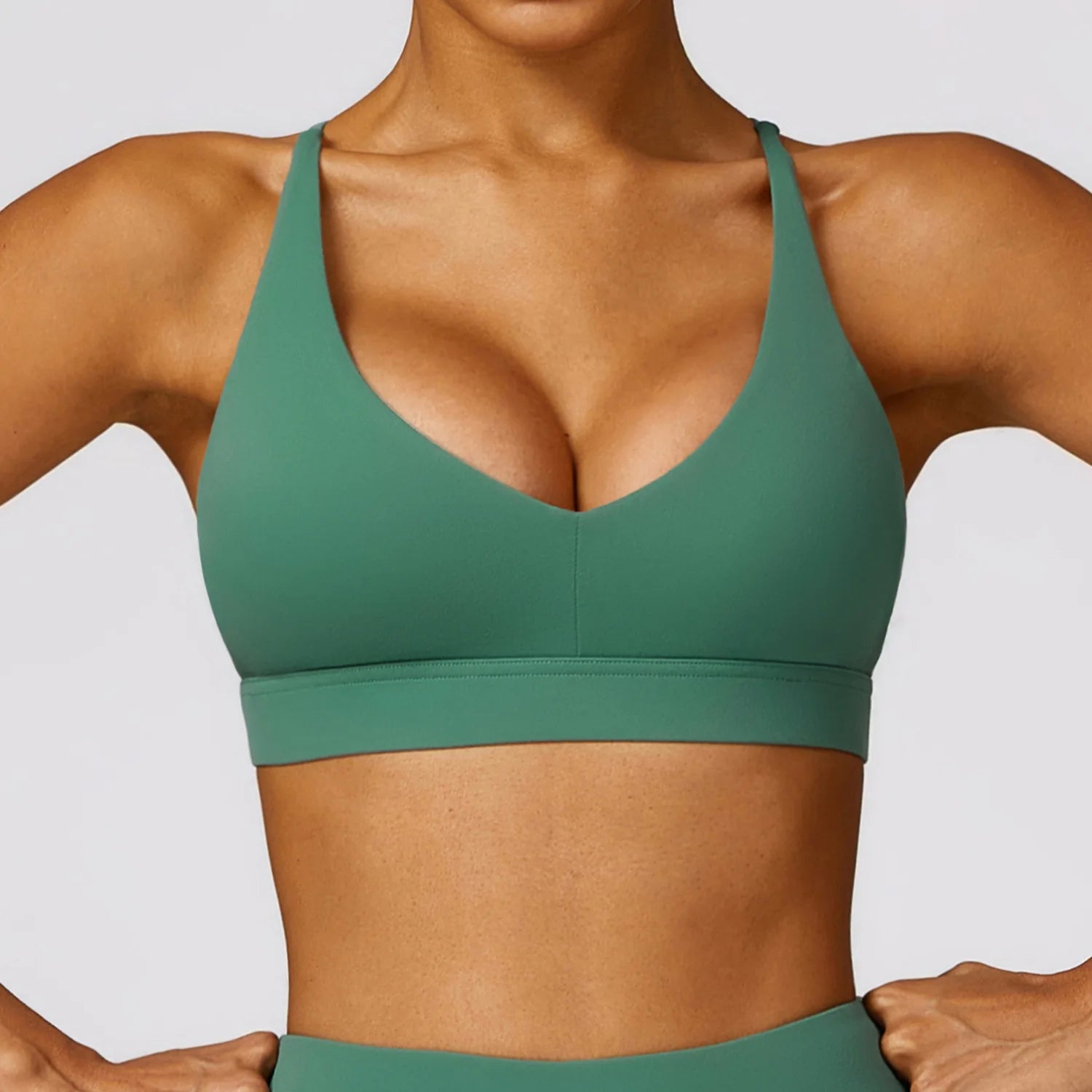 Women's Nylon Sleeveless Breathable Fitness Yoga Workout Crop Top