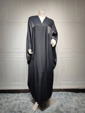 Women's Arabian Polyester Full Sleeve Solid Pattern Casual Abaya