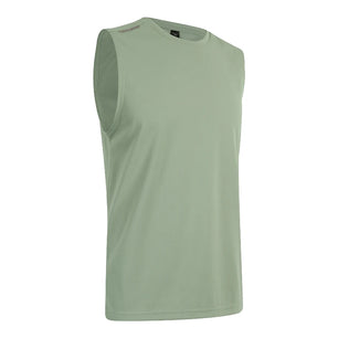 Men's Polyester O-Neck Sleeveless Breathable Fitness Sport Tops