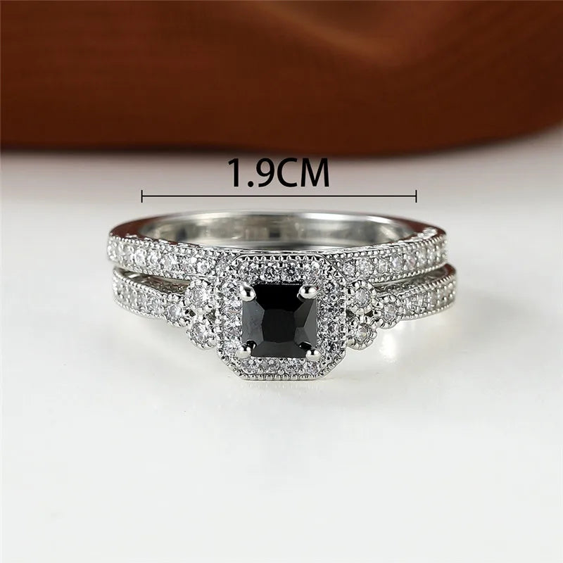 Women's Cubic Zirconia Geometric Shape Prong Setting Trendy Ring