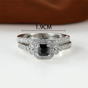 Women's Cubic Zirconia Geometric Shape Prong Setting Trendy Ring