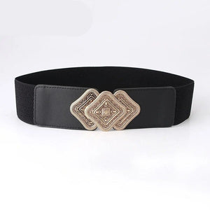 Women's Metal Buckle Solid Pattern Vintage Trendy Waistband Belts