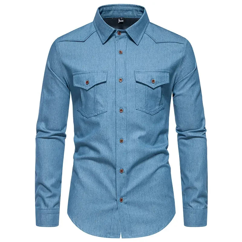 Men's Polyester Turndown Collar Full Sleeves Casual Wear Shirts