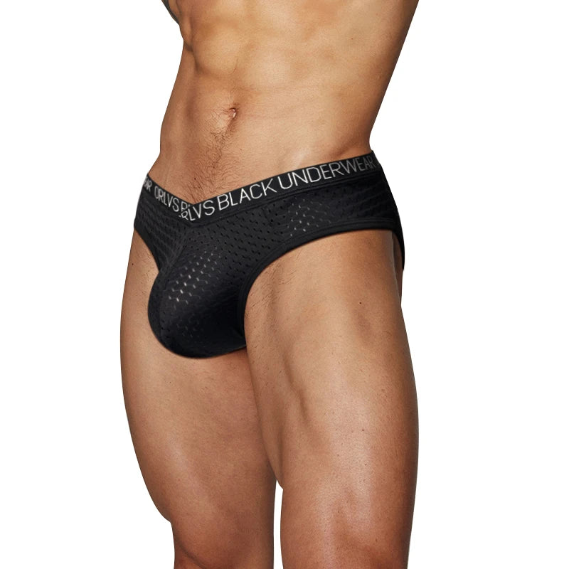 Men's Cotton Elastic Waist Closure Breathable Underpants Brief