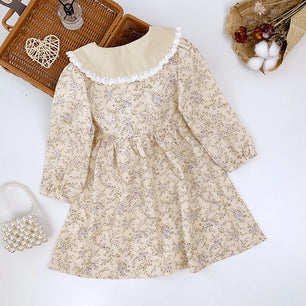 Baby Girl's Polyester Long Sleeves Printed Pattern Princess Dress