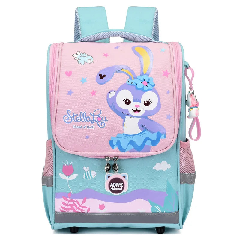 Kid's Nylon Zipper Closure Cartoon Pattern Trendy School Backpack