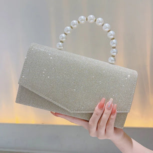 Women's Polyester Hasp Closure Rhinestone Classic Wedding Clutch