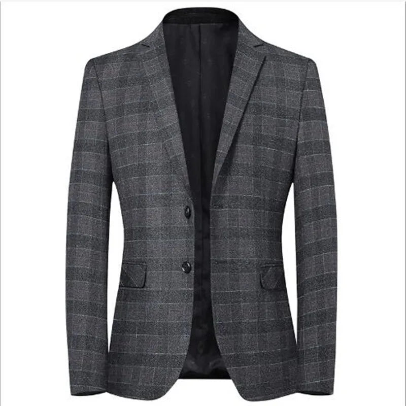 Men's Cotton Full Sleeves Single Breasted Slim Fit Wedding Blazer